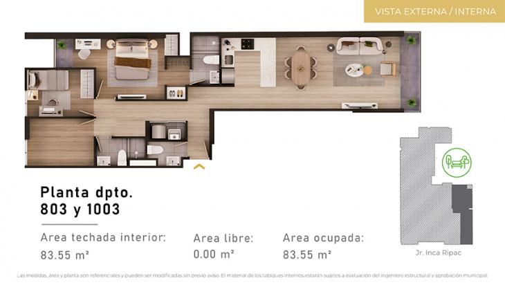 Plano del modelo Tipo 3 del proyecto CIUDARIS I ÁMATI en Jesus Maria