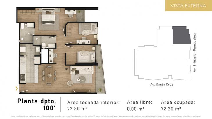 Plano del modelo Tipo 1 del proyecto CIUDARIS I MONET en Jesus Maria