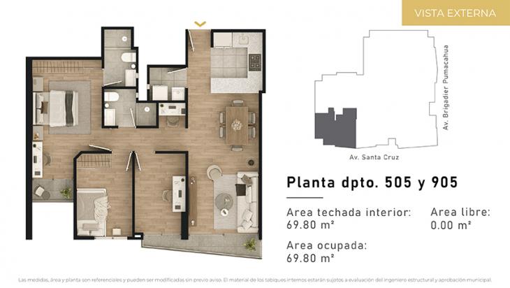 Plano del modelo Tipo 5 del proyecto CIUDARIS I MONET en Jesus Maria