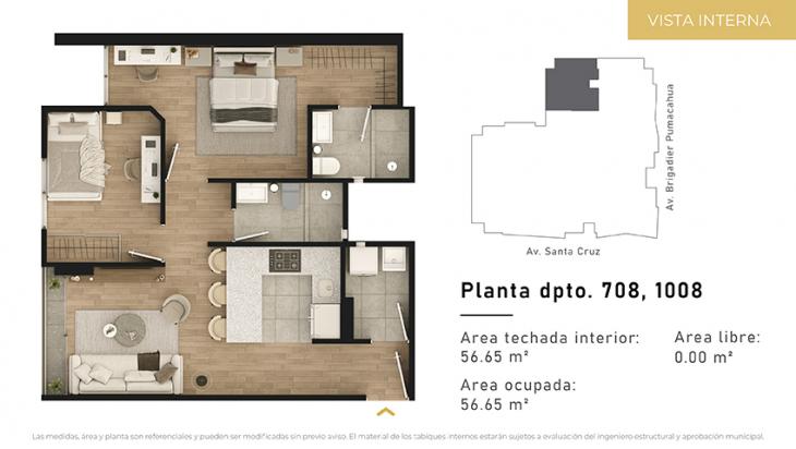 Plano del modelo Tipo 8 del proyecto CIUDARIS I MONET en Jesus Maria
