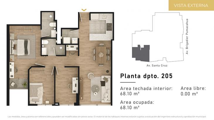 Plano del modelo Tipo 5 del proyecto CIUDARIS I MONET en Jesus Maria