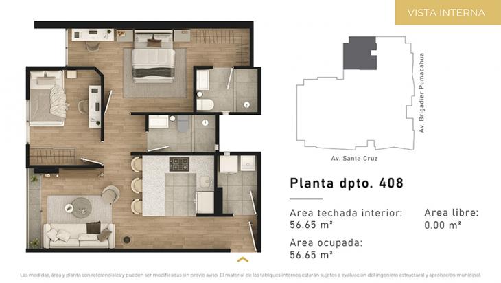 Plano del modelo Tipo 8 del proyecto CIUDARIS I MONET en Jesus Maria
