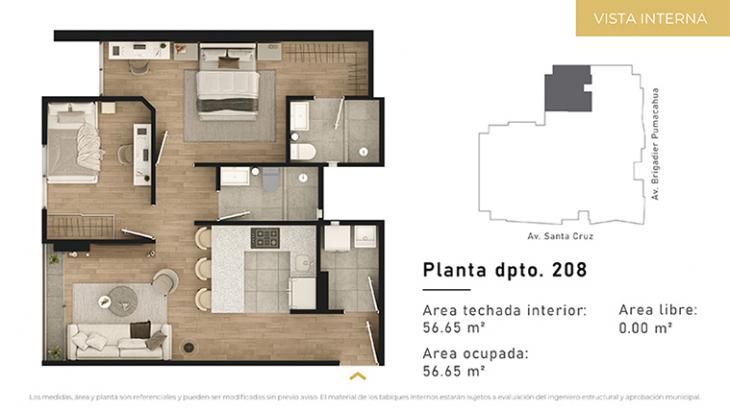 Plano del modelo Tipo 8 del proyecto CIUDARIS I MONET en Jesus Maria