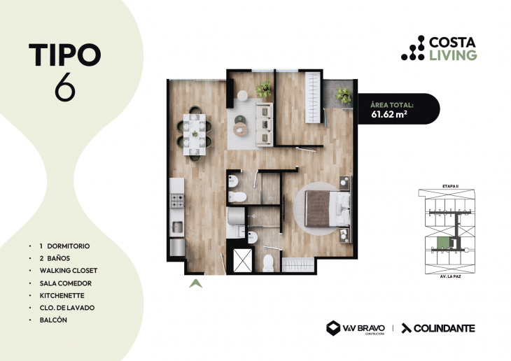 Plano del modelo X06 del proyecto Costa Living en San Miguel