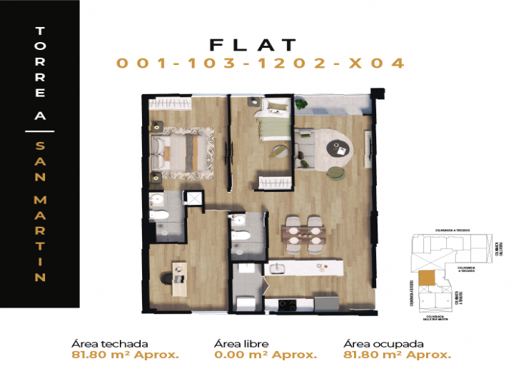 Plano del modelo S01A del proyecto Twins en Miraflores