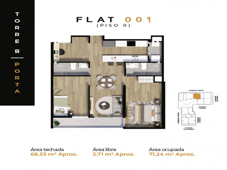 Plano del modelo S01B del proyecto Twins en Miraflores