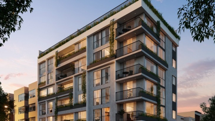 Fachada principal del proyecto GASTONIA PARK en Santiago De Surco