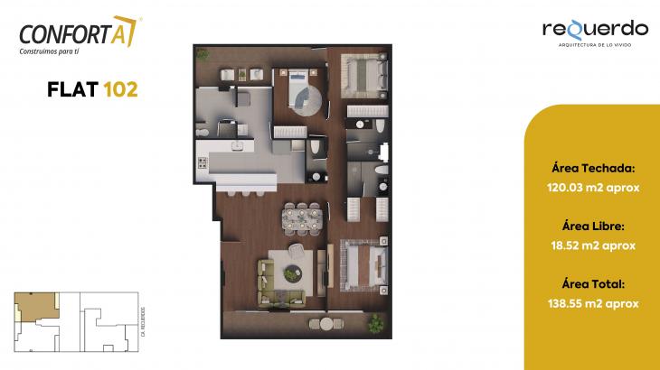 Plano del modelo 102 del proyecto REQUERDO en San Borja