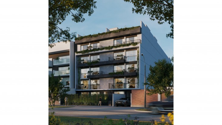 Fachada principal del proyecto ASTETE GARDEN en San Borja
