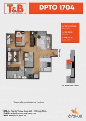 Plano del modelo Tipo 1704 del proyecto Tizón y Bueno en Jesus Maria