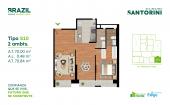 Plano del modelo S10 del proyecto Santorini en Cercado De Lima