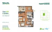 Plano del modelo S33 del proyecto Santorini en Cercado De Lima