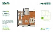 Plano del modelo S37 del proyecto Santorini en Cercado De Lima