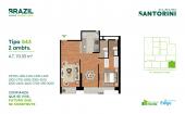 Plano del modelo S43 del proyecto Santorini en Cercado De Lima