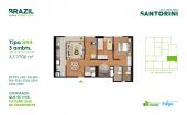 Plano del modelo S44 del proyecto Santorini en Cercado De Lima