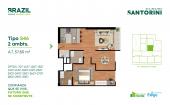 Plano del modelo S46 del proyecto Santorini en Cercado De Lima