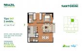 Plano del modelo S47 del proyecto Santorini en Cercado De Lima