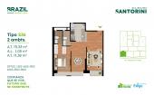 Plano del modelo S36 del proyecto Santorini en Cercado De Lima