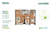 Plano del modelo S41 del proyecto Santorini en Cercado De Lima