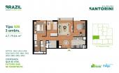 Plano del modelo S35 del proyecto Santorini en Cercado De Lima