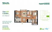 Plano del modelo S45 del proyecto Santorini en Cercado De Lima