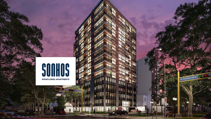 Fachada principal del proyecto SONHOS en Miraflores