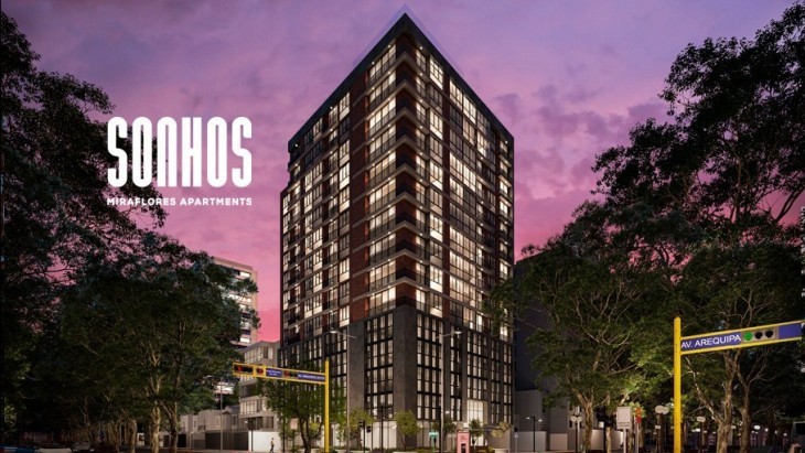 Fachada principal del proyecto SONHOS en Miraflores