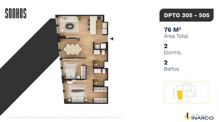 Plano del modelo TIPO 5 del proyecto SONHOS en Miraflores