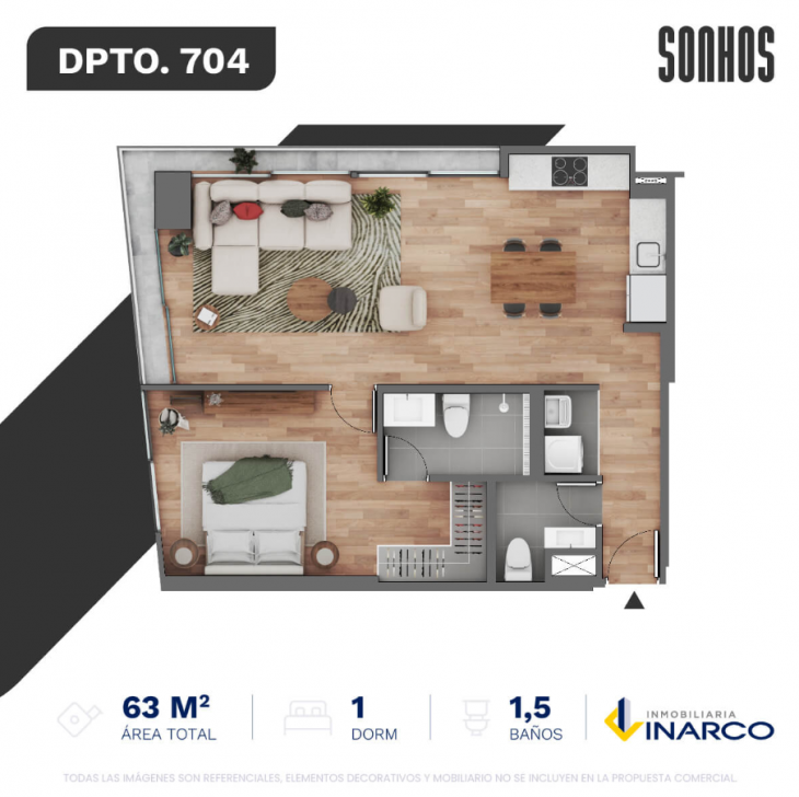 Plano del modelo TIPO 9 del proyecto SONHOS en Miraflores
