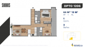 Plano del modelo TIPO 16 del proyecto SONHOS en Miraflores