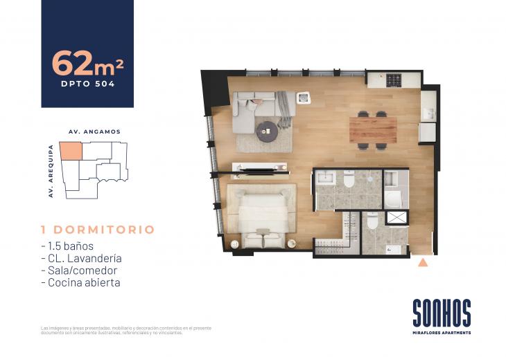 Plano del modelo TIPO 4 del proyecto SONHOS en Miraflores