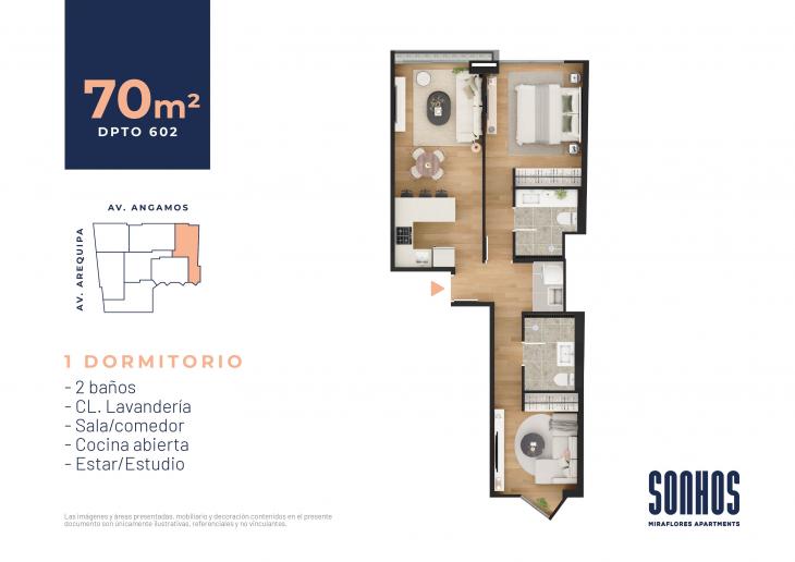 Plano del modelo TIPO 7 del proyecto SONHOS en Miraflores