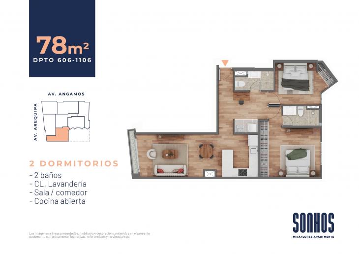 Plano del modelo TIPO 11 del proyecto SONHOS en Miraflores
