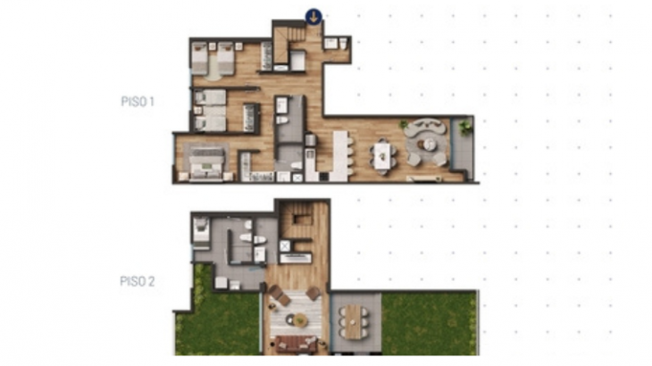 Plano del modelo TIPO 803 del proyecto Nuvo en Miraflores