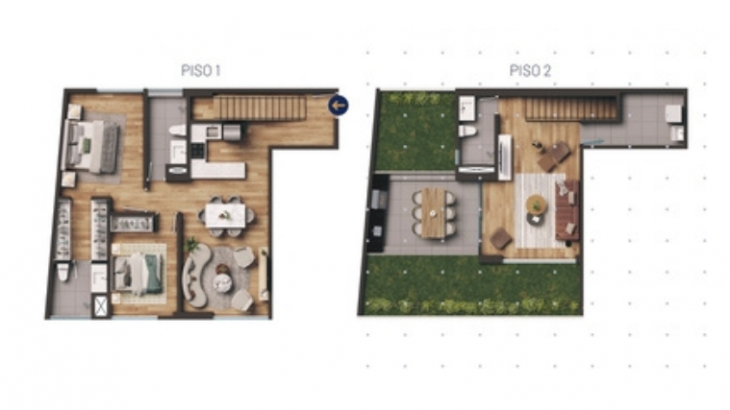 Plano del modelo TIPO 805 del proyecto Nuvo en Miraflores