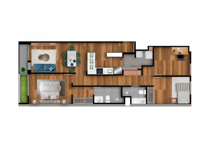 Plano del modelo Tipo 5 del proyecto CATENA en Miraflores
