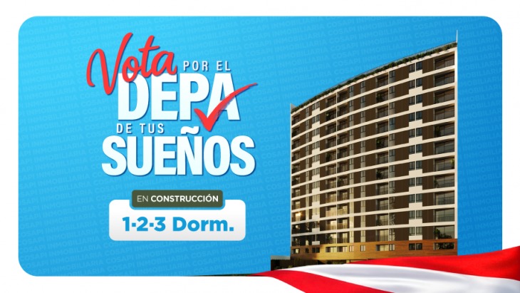 Fachada principal del proyecto BOSQO en Santiago De Surco