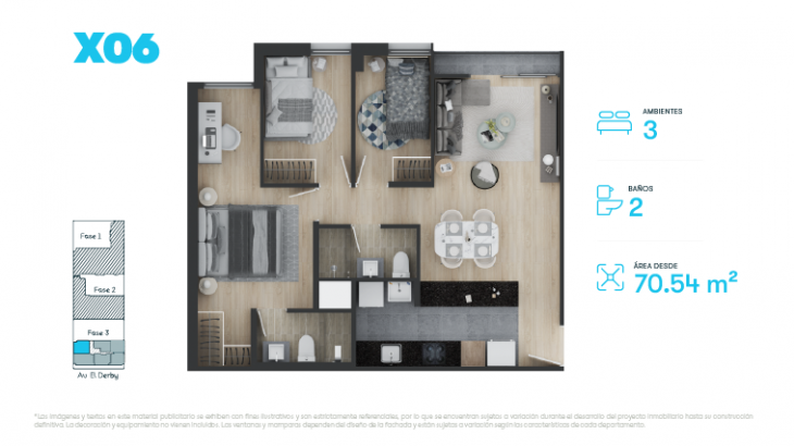 Plano del modelo X06 del proyecto ATIVA FASE 3 en Santiago De Surco