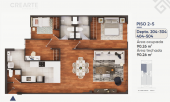 Plano del modelo X04 del proyecto Residencial Vivanco 478 en Santiago De Surco