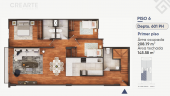 Plano del modelo DE - 01 del proyecto Residencial Vivanco 478 en Santiago De Surco