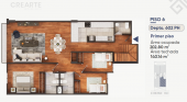 Plano del modelo DE - 02 del proyecto Residencial Vivanco 478 en Santiago De Surco