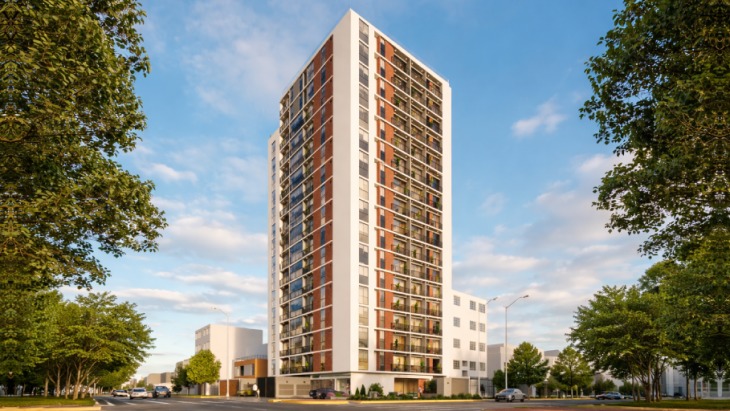 Fachada principal del proyecto Edificio Urbanzen en Jesus Maria