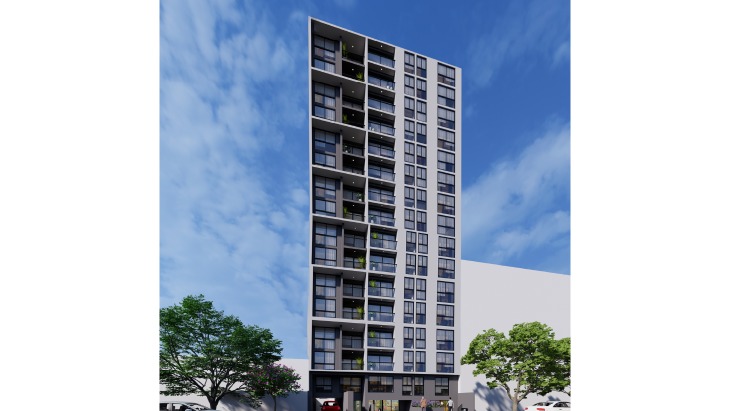 Fachada principal del proyecto Alicanto en Jesus Maria