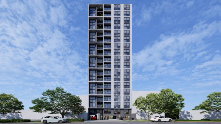 Fachada principal del proyecto Alicanto en Jesus Maria