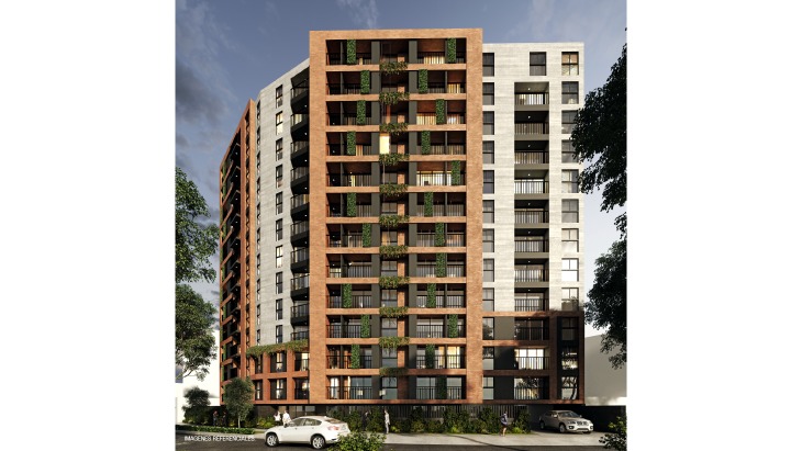 Fachada principal del proyecto Capadocia en Jesus Maria