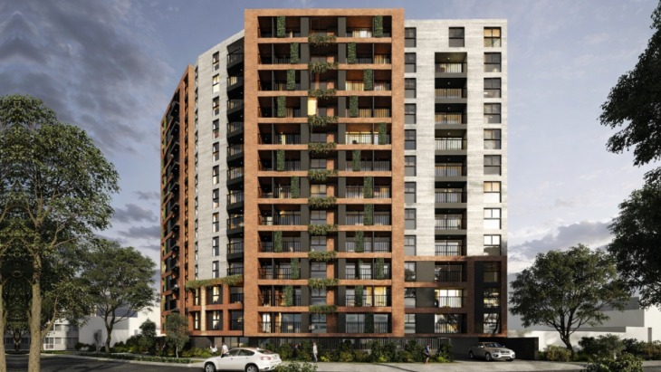 Fachada principal del proyecto Capadocia en Jesus Maria