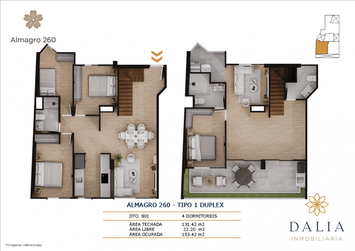 Plano del modelo tipo 11 del proyecto ALMAGRO 260 en Jesus Maria