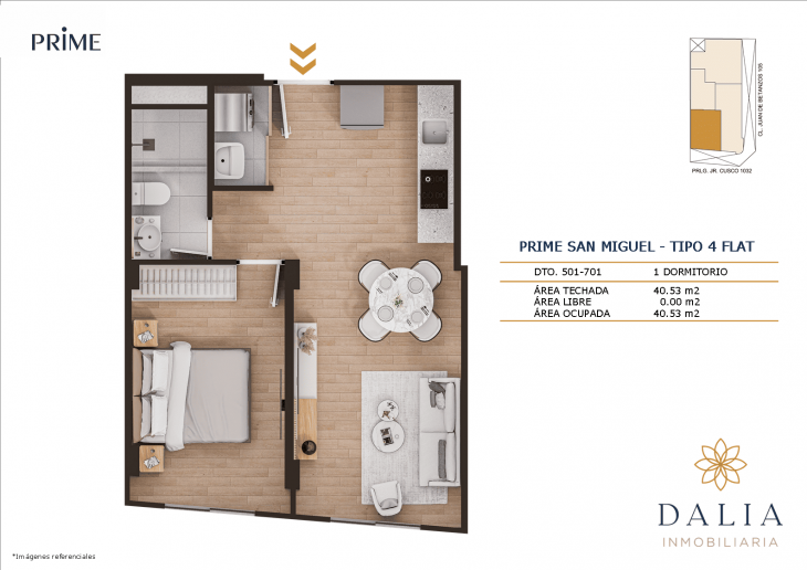 Plano del modelo 4 del proyecto PRIME en San Miguel