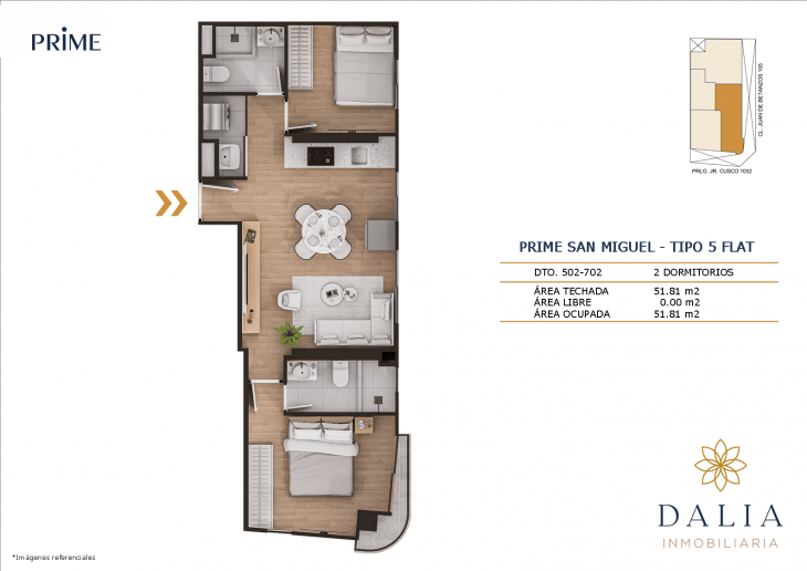 Plano del modelo 5 del proyecto PRIME en San Miguel