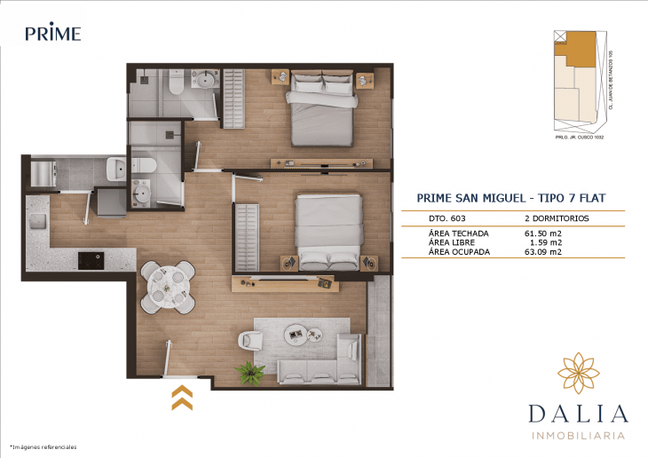 Plano del modelo 7 del proyecto PRIME en San Miguel